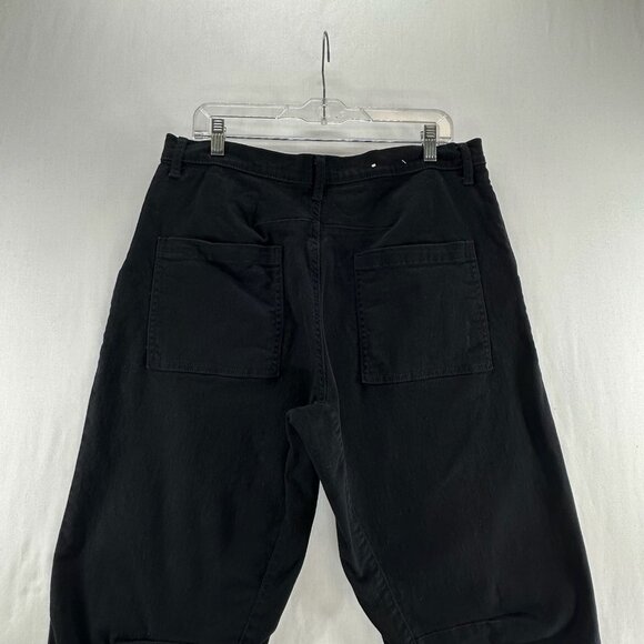 Farmers Market Tapered Jeans Womens 16 High Rise Stretch Denim Zip Button Black - Picture 7 of 13